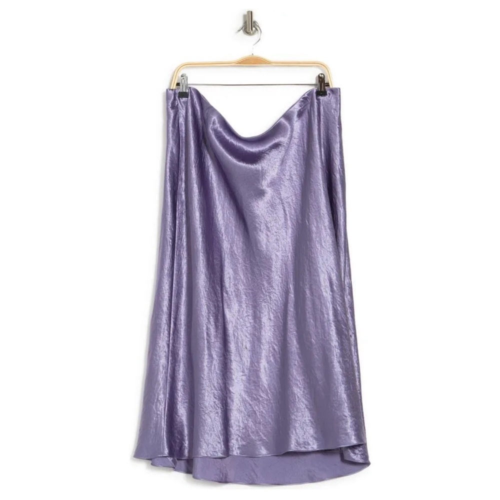 Vince Satin Silk Midi Slip Skirt Size XXL 16 18 Purple Wisteria Aurora